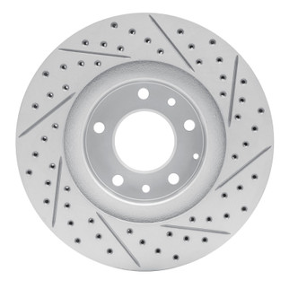 R1 93-95 Mazda RX-7 Front Left Drilled & Slotted Geo-Carbon Rotor