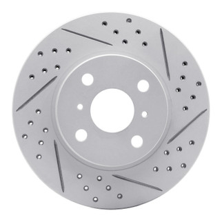 R1 06-19 Scion IQ Front Right Drilled & Slotted Geo-Carbon Rotor