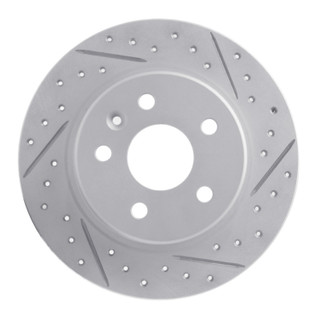 R1 16-23 Chevrolet Bolt Euv Rear Right Drilled & Slotted Geo-Carbon Rotor