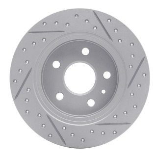 R1 16-23 Chevrolet Bolt Ev Rear Left Drilled & Slotted Geo-Carbon Rotor