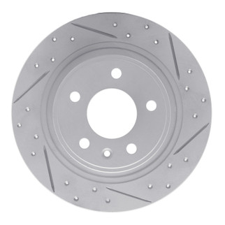 R1 11-19 Buick Cascada Rear Right Drilled & Slotted Geo-Carbon Rotor