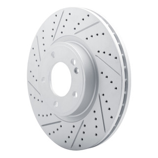 R1 19-25 Mercedes-Benz G550 Front Left Drilled & Slotted Geo-Carbon Rotor