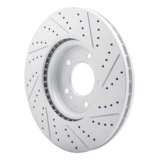 R1 19-25 Mercedes-Benz G550 Front Left Drilled & Slotted Geo-Carbon Rotor