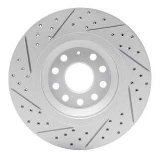 R1 06-25 Audi RS Q3 (Mexico) Rear Right Drilled & Slotted Geo-Carbon Rotor