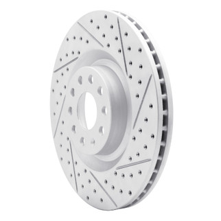 R1 06-13 Audi S3 (Mexico) Front Right Drilled & Slotted Geo-Carbon Rotor