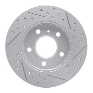 R1 04-16 Buick Lacrosse Rear Left Drilled & Slotted Geo-Carbon Rotor
