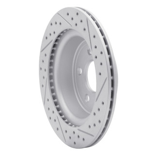 R1 08-10 Chevrolet Cobalt Rear Left Drilled & Slotted Geo-Carbon Rotor