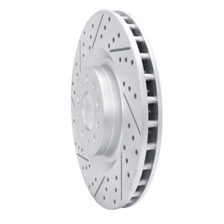 R1 14-19 Fiat 500L Front Left Drilled & Slotted Geo-Carbon Rotor