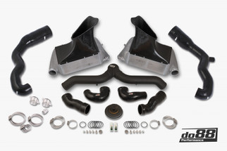 do88 07-09 Porsche 911 Turbo/GT2 (997.1) BigPack Intercooler Kit w/Black Pipe + Inlets