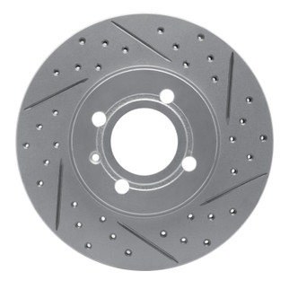 R1 86-8 Volkswagen Derby (Mexico) Front Right Drilled & Slotted Geo-Carbon Rotor