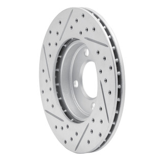 R1 86-8 Volkswagen Derby (Mexico) Front Right Drilled & Slotted Geo-Carbon Rotor