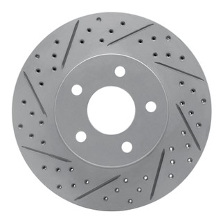 R1 07-10 Chevrolet Cobalt Front Left Drilled & Slotted Geo-Carbon Rotor