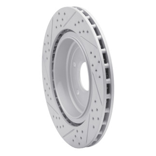 R1 06-13 Chevrolet Corvette Rear Right Drilled & Slotted Geo-Carbon Rotor