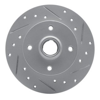 R1 85-02 Volkswagen Golf Rear Right Drilled & Slotted Geo-Carbon Rotor