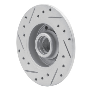 R1 85-02 Volkswagen Golf Rear Right Drilled & Slotted Geo-Carbon Rotor