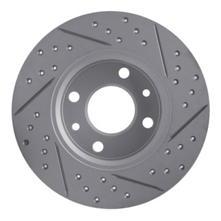 R1 09-19 Dodge Vision (Mexico) Front Left Drilled & Slotted Geo-Carbon Rotor
