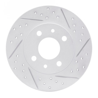 R1 09-19 Fiat 500 (USA/Canada) Rear Right Drilled & Slotted Geo-Carbon Rotor