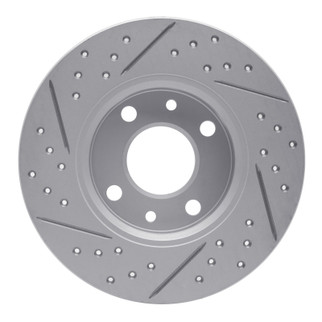 R1 09-19 Fiat 500 (USA/Canada) Rear Right Drilled & Slotted Geo-Carbon Rotor