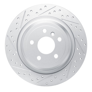 R1 12-18 Mercedes-Benz Gle350 Rear Left Drilled & Slotted Geo-Carbon Rotor