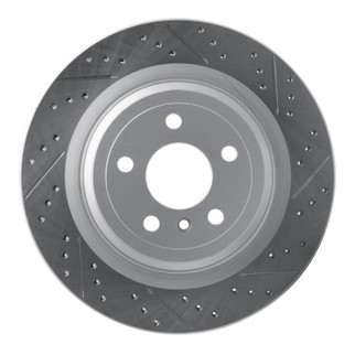 R1 12-19 Mercedes-Benz Gle43 AMG Rear Right Drilled & Slotted Geo-Carbon Rotor