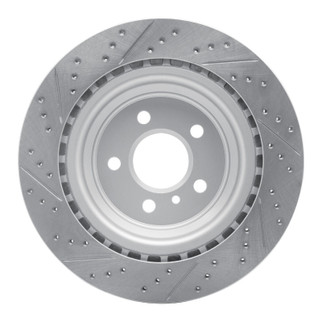 R1 12-19 Mercedes-Benz Gle43 AMG Rear Right Drilled & Slotted Geo-Carbon Rotor
