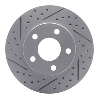 R1 90-97 Buick Lesabre Front Left Drilled & Slotted Geo-Carbon Rotor