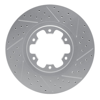 R1 98-04 Infiniti QX4 Front Right Drilled & Slotted Geo-Carbon Rotor