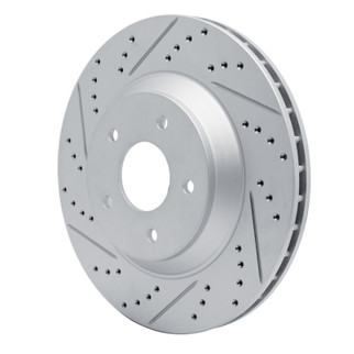 R1 88-96 Chevrolet Corvette Right Front Drilled & Slotted Geo-Carbon Rotor