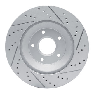 R1 88-96 Chevrolet Corvette Right Front Drilled & Slotted Geo-Carbon Rotor