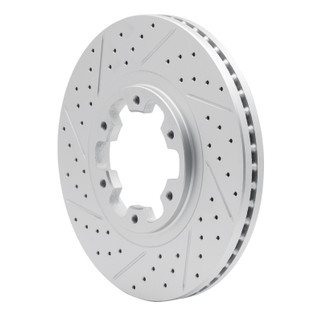 R1 98-04 Infiniti QX4 Front Left Drilled & Slotted Geo-Carbon Rotor