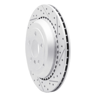 R1 06-12 Mercedes-Benz Ml450 Rear Right Drilled & Slotted Geo-Carbon Rotor