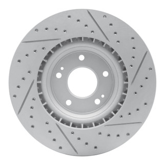 R1 19-22 Hyundai Veloster N Front Left Drilled & Slotted Geo-Carbon Rotor