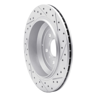 R1 06-12 Mercedes-Benz R500 Rear Left Drilled & Slotted Geo-Carbon Rotor
