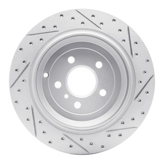 R1 06-12 Mercedes-Benz R500 Rear Left Drilled & Slotted Geo-Carbon Rotor