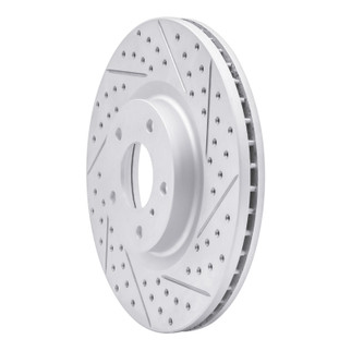R1 03-23 Infiniti FX35 Front Right Drilled & Slotted Geo-Carbon Rotor