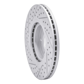 R1 03-23 Infiniti FX35 Front Right Drilled & Slotted Geo-Carbon Rotor
