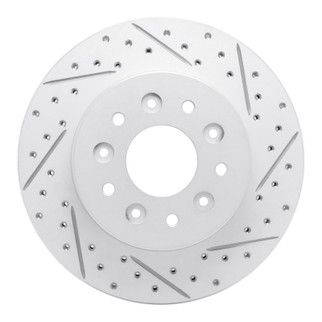R1 63-82 Chevrolet Corvette Front Right Drilled & Slotted Geo-Carbon Rotor