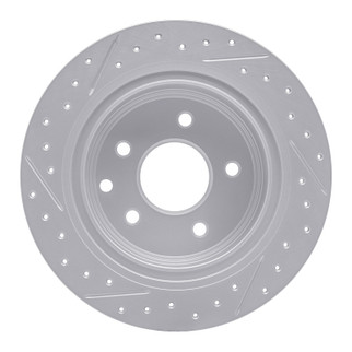 R1 02-25 Nissan Altima Rear Right Drilled & Slotted Geo-Carbon Rotor
