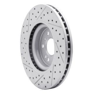 R1 06-12 Mercedes-Benz R350 Front Right Drilled & Slotted Geo-Carbon Rotor
