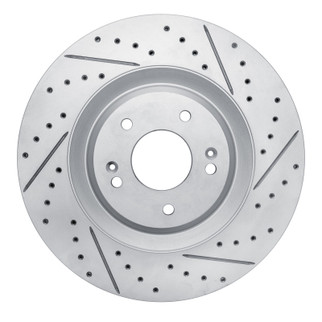 R1 19-22 Hyundai Veloster N Front Right Drilled & Slotted Geo-Carbon Rotor