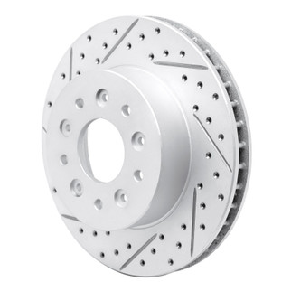 R1 63-82 Chevrolet Corvette Front Left Drilled & Slotted Geo-Carbon Rotor