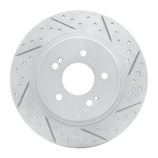 R1 19-25 Hyundai Palisade Rear Right Drilled & Slotted Geo-Carbon Rotor