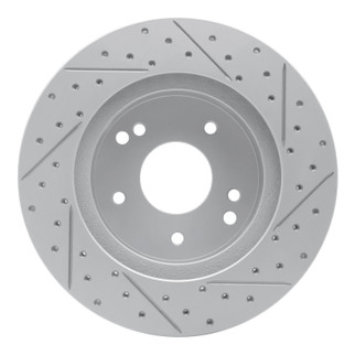 R1 63-82 Chevrolet Camaro Rear Left/Front Left Drilled & Slotted Geo-Carbon Rotor