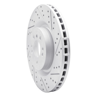 R1 13-19 Mercedes-Benz GLS350D Front Right Drilled & Slotted Geo-Carbon Rotor