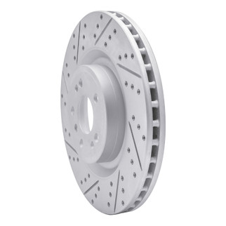 R1 13-19 Mercedes-Benz GL350 Front Left Drilled & Slotted Geo-Carbon Rotor