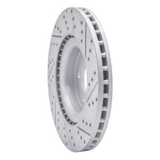R1 13-19 Mercedes-Benz GL350 Front Left Drilled & Slotted Geo-Carbon Rotor