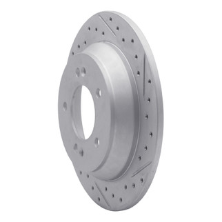 R1 14-23 Hyundai Kona Rear Right Drilled & Slotted Geo-Carbon Rotor