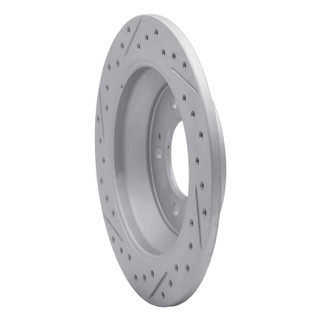 R1 14-23 Hyundai Kona Rear Right Drilled & Slotted Geo-Carbon Rotor