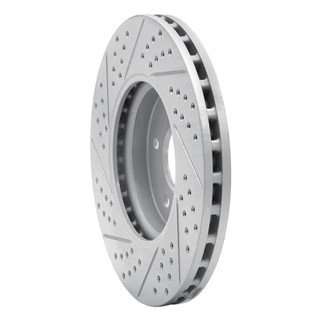 R1 96-11 Chrysler Crossfire Front Right Drilled & Slotted Geo-Carbon Rotor
