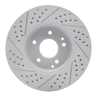 R1 96-11 Chrysler Crossfire Front Right Drilled & Slotted Geo-Carbon Rotor